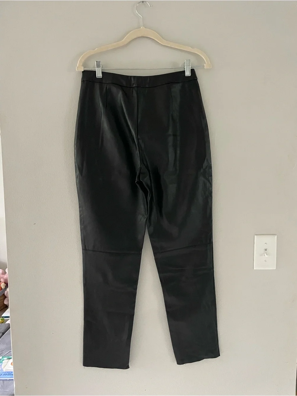 Lulu's Black Faux Leather Skinny Pants